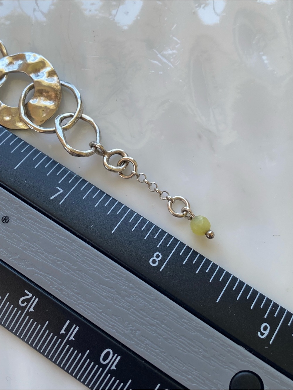 Silpada VINTAGE Sterling Silver Hammered Link Bracelet 7.5 inches B1217 - Picture 6 of 8
